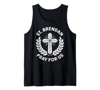 St. Brendan Pray For Us Regalos de Confirmación Católica Camiseta sin Mangas