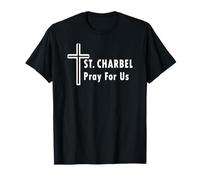 St. Charbel Ore por Nosotros Milagros de Sanación de Santos Católicos Camiseta
