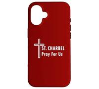St. Charbel Ore por Nosotros Milagros de Sanación de Santos Católicos Carcasa para iPhone 16