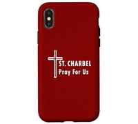 St. Charbel Ore por Nosotros Milagros de Sanación de Santos Católicos Carcasa para iPhone X/XS