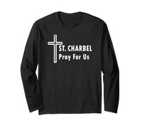 St. Charbel Ore por Nosotros Milagros de Sanación de Santos Católicos Manga Larga