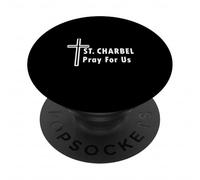 St. Charbel Ore por Nosotros Milagros de Sanación de Santos Católicos PopSockets PopGrip Adhesivo