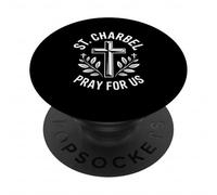 St. Charbel ruega por Nosotros Cruzar la fe católica maronita PopSockets PopGrip Adhesivo