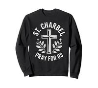 St. Charbel ruega por Nosotros Cruzar la fe católica maronita Sudadera