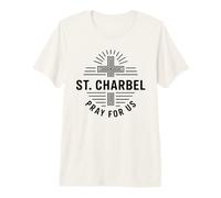 St. Charbel ruega por Nosotros Santo maronita católico Camiseta Premium