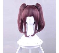 @St Cinderella Girls Ogata Chieri Cosplay Wig 35cm Clip Claw Ponytail Peluca for el cabello for mujeres Vino Rojo