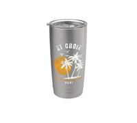 St Croix Island USVI, recuerdo de vacaciones en el Caribe Vaso térmico de acero inoxidable de doble pared