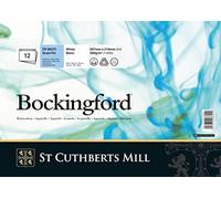 ST CUTHBERTS MILL BOCKINGFORD, Papel de acuarela para bellas artes, Duro, 300gsm, Bloc con espiral, A4-29.7x21cm, Blanco, 12 hojas