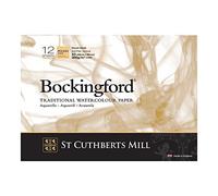 ST CUTHBERTS MILL BOCKINGFORD, Papel de acuarela para bellas artes, Prensado en caliente, 300gsm, Hoja, A3-42x29.7cm, Blanco intenso, 10 hojas