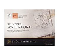 St Cuthberts Mill Saunders Waterford HP+ Bloc de dibujo 20 36 x 26 cm 300 g White