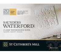 St Cuthberts Mill Saunders Waterford Rough Bloc de dibujo 20 41 x 31 cm 300 g White