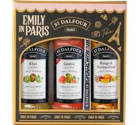 St Dalfour Emily in Paris Mermelada Set de Regalo: Kiwi pera, Guayaba pera, Mango maracuyá, 3 x 284g, sin azúcar añadido, 100% fruta