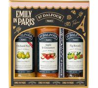 St Dalfour Emily in Paris Mermelada Set de Regalo: Pera, Manzana canela, Higo, 3 x 284g, sin azúcar añadido, 100% fruta