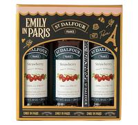 St. Dalfour Pack Regalo de Mermeladas - Edición Emily in Paris - 100% fruta, sin azúcar añadido, sin gluten - 3x284g (Fresa)