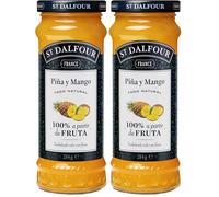 St Dalfour PIÑA Y MANGO | Fruta triturada | Mermelada natural 284gr | 100% fruta sin azúcares añadidos (Paquete de 2)