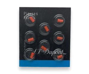 ST.Dupont Juego de 8 Piedras de Encendedor 650 Rojas para encendedores S.T. Dupont