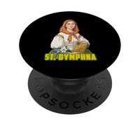 ST DYMPHNA Patrona de la Salud Mental Inspiradora PopSockets PopGrip Adhesivo
