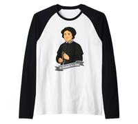 St Elizabeth Ann Seton Católica Convertida Patrona Viudas Camiseta Manga Raglan