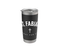 St. Fabian Catholic Patron Christian Saint Vaso térmico de acero inoxidable de doble pared