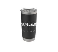 St. Florian Catholic Patron Christian Saint Vaso térmico de acero inoxidable de doble pared