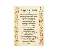 St Francis of Assisi Prayer Peace Prayer Make Me an Instrument of Your Peace Christian Wall Decor Catholic Gift Inspirational Print(Unframed,08x12inch(20x30cm))