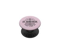 St. Genevieve ruega por Nosotros Cruz católica PopSockets PopGrip Adhesivo