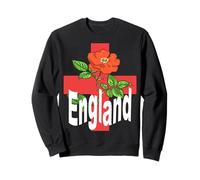 St George Cross con Tudor Rose y Inglaterra Texto Sudadera