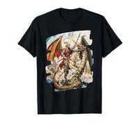 St George Slaying The Dragon Saint Georges Legend Art Camiseta