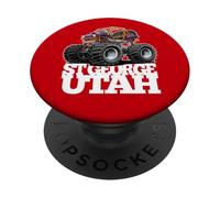 St George Utah 4x4 Offroad Quad ATV UTV Diseño de Dibujos Animados PopSockets PopGrip Adhesivo