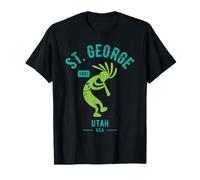 St George Utah Dancing Kokopelli Souvenir Diseño Envejecido Camiseta