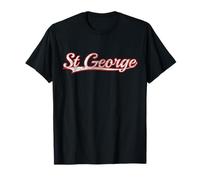 St George Utah Red Rock Vintage Varsity Distressed Throwback Camiseta