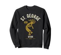 St George Utah USA Dancing Kokopelli Diseño Envejecido Sudadera