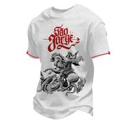 St Georges Day - Camiseta para hombre George con gráficos patrióticos, camiseta de manga corta, cuello redondo, camiseta deportiva para exteriores, camiseta de senderismo, Y blanco., L