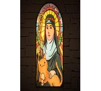 St Gertrude Patron Saint of Cats Lovers Great Nivelles notebook: Saint Gertrude Patron Saint of Cats Lovers Great Nivelles