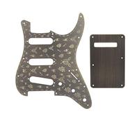 ST Guitar Pickguard | 11 Hole Aluminum Alloy Replacement | Bronze Plated Guard with Protective Coating/Mar - Exterior | Covering Plate for Electronics