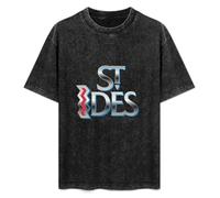 St Ides Malt Liquor Men's T-Shirt Unisex Black Cotton Hip Hop Print tee Shirts L