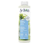 St. Ives Lavado corporal exfoliante de sal marina purificante y algas del Pacífico (650 ml) hecho con limpiadores a base de plantas y gel de ducha 100% exfoliante natural de 16 onzas