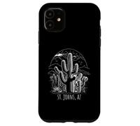 St Johns, AZ, EE. UU. Diseño de escena del desierto de cactus Carcasa para iPhone 11