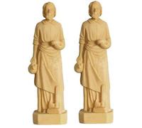 St Josef Estatua Casas, 2 Piezas St Josef Figura Adornos, Casa Figura de Resina, Estatua Artesanía para Dormitorio, Jardín, Salón, Decoración de Mesa
