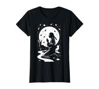 St Kateri Tekakwitha Lirio de San Católico de los Mohawks Camiseta gráfica económica, Mujer, Negro, XL