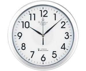 St. Leonhard Relojes de Pared - Reloj Pared con Radio Control: Reloj de Pared controlado por Radio con iluminación de Esfera y Sensor de luz, inalámbrico (Iluminado, por iluminación, diseño)
