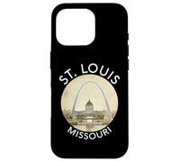 St Louis Missouri Gateway Arch Retro Mississippi River Lou Carcasa para iPhone 16 Pro