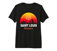 St Louis Missouri Vintage Sunset Retro City State USA Camiseta Premium