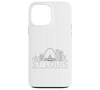 St Louis Skyline Gráfico Hombres Mujeres St Louis Paisaje Urbano Carcasa para iPhone 13 Pro MAX