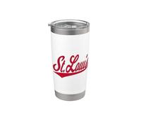 ST. LOUIS VARSITY SCRIPT VINTAGE RETRO SPORTS JERSEY ESTILO Vaso térmico de acero inoxidable de doble pared