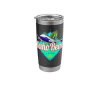 St. Maarten Avión retro Caribe Vintage Vacaciones Recuerdo Vaso térmico de acero inoxidable de doble pared