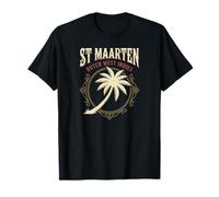 St Maarten Holandés Tortuga de Las Indias Occidentales San Martín Vintage Camiseta