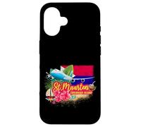 St. Maarten Retro Caribbean Vintage Island Recuerdo avión Carcasa para iPhone 16