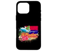 St. Maarten Retro Caribbean Vintage Island Recuerdo avión Carcasa para iPhone 16 Pro MAX