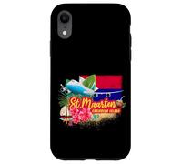 St. Maarten Retro Caribbean Vintage Island Recuerdo avión Carcasa para iPhone XR